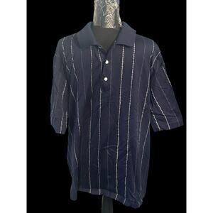 Alan Flusser‎ Golf Polo Shirt Mens XL Short Sleeve Cotton Pullover Collar